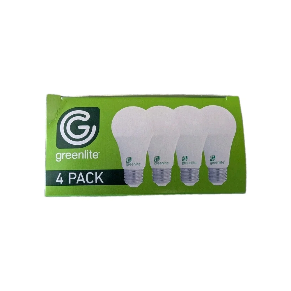 Greenlite Case 24-4 packs (96) Bulbs 9W 60W Equivalent Light Bulbs 800 Lumens